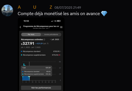 Victoire partagée dans le Discord du Club — capture 12