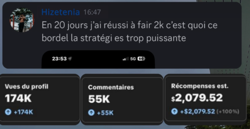 Victoire partagée dans le Discord du Club — capture 1