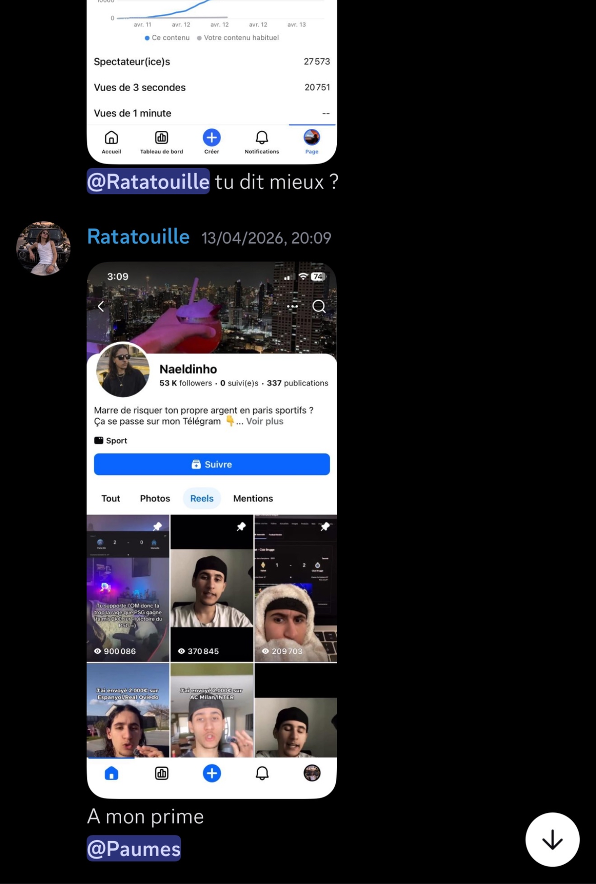 Victoire partagée dans le Discord du Club — capture 3