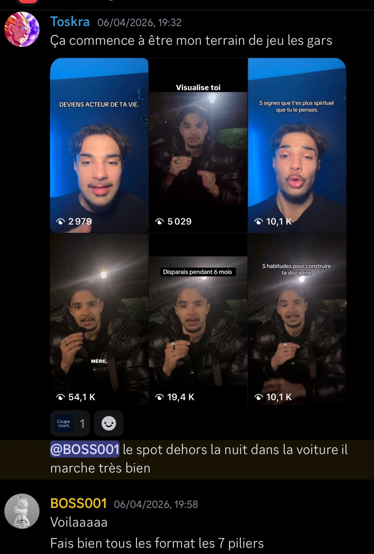 Victoire partagée dans le Discord du Club — capture 13