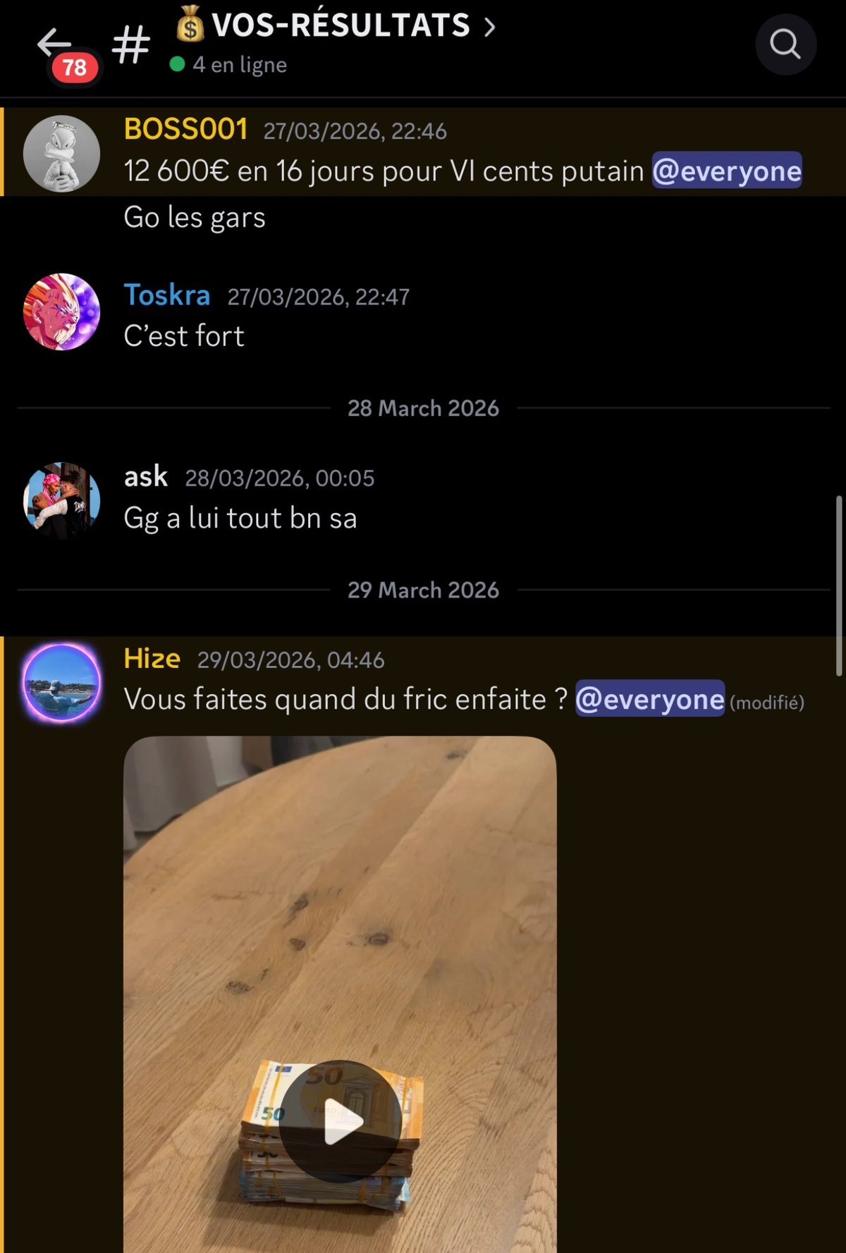 Victoire partagée dans le Discord du Club — capture 15
