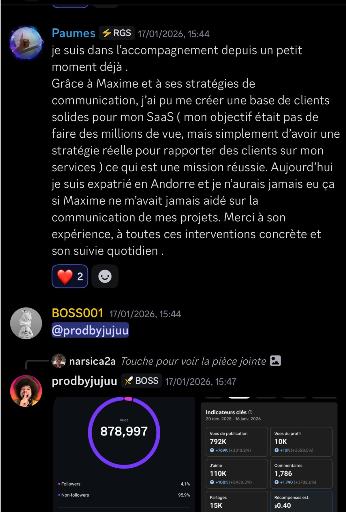 Victoire partagée dans le Discord du Club — capture 24