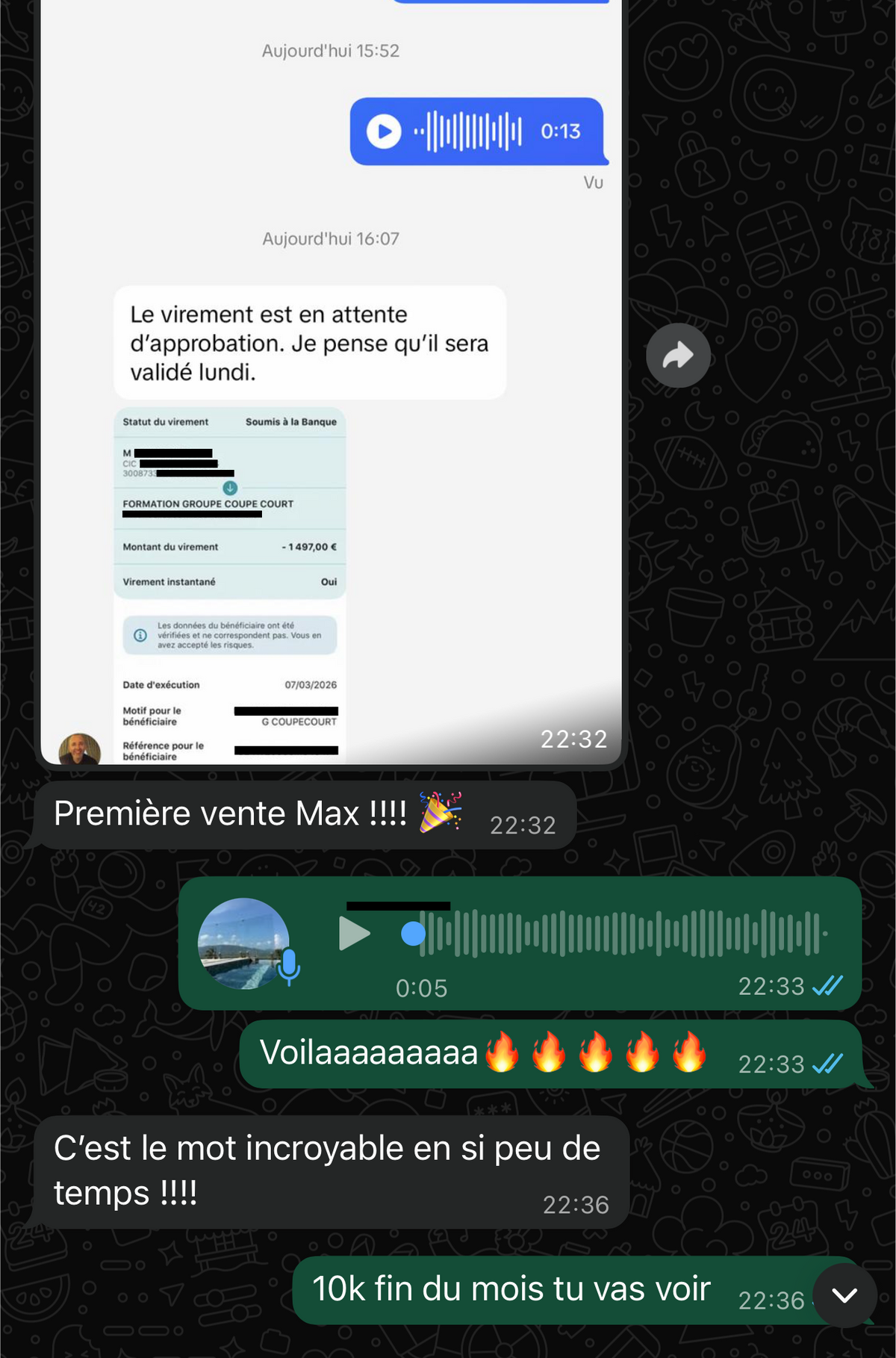 Victoire partagée dans le Discord du Club — capture 23